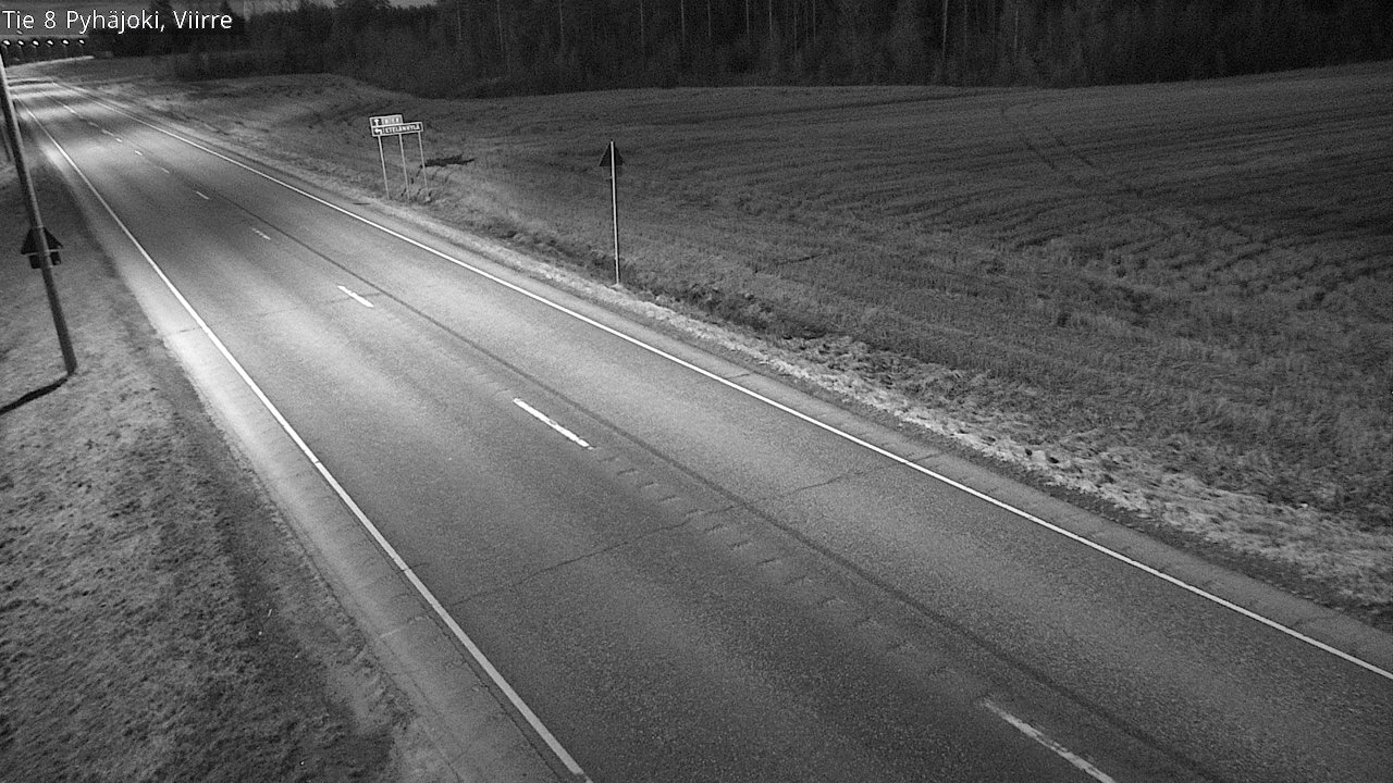 Weather Camera Image Väg 8 Pyhäjoki, Viirre, Pyhäjoki, Pohjois-Pohjanmaa