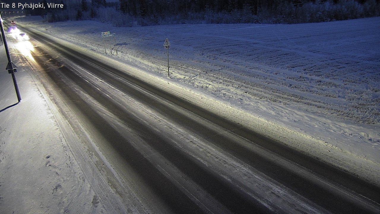 Weather Camera Image Road 8 Pyhäjoki, Viirre, Pyhäjoki, Pohjois-Pohjanmaa