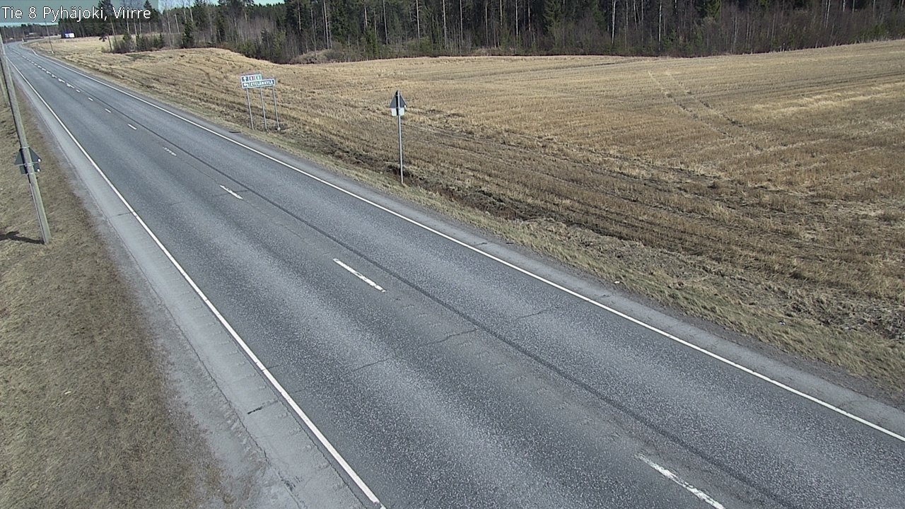 Weather Camera Image Väg 8 Pyhäjoki, Viirre, Pyhäjoki, Pohjois-Pohjanmaa
