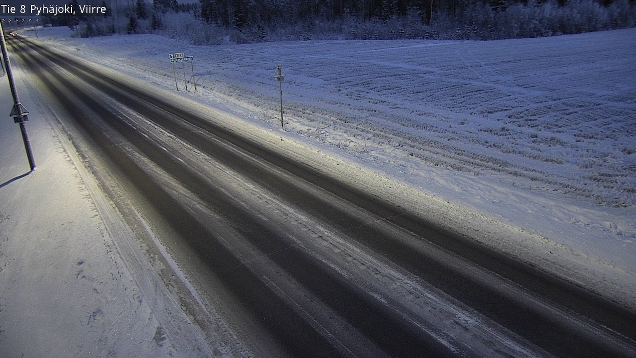 Weather Camera Image Road 8 Pyhäjoki, Viirre, Pyhäjoki, Pohjois-Pohjanmaa