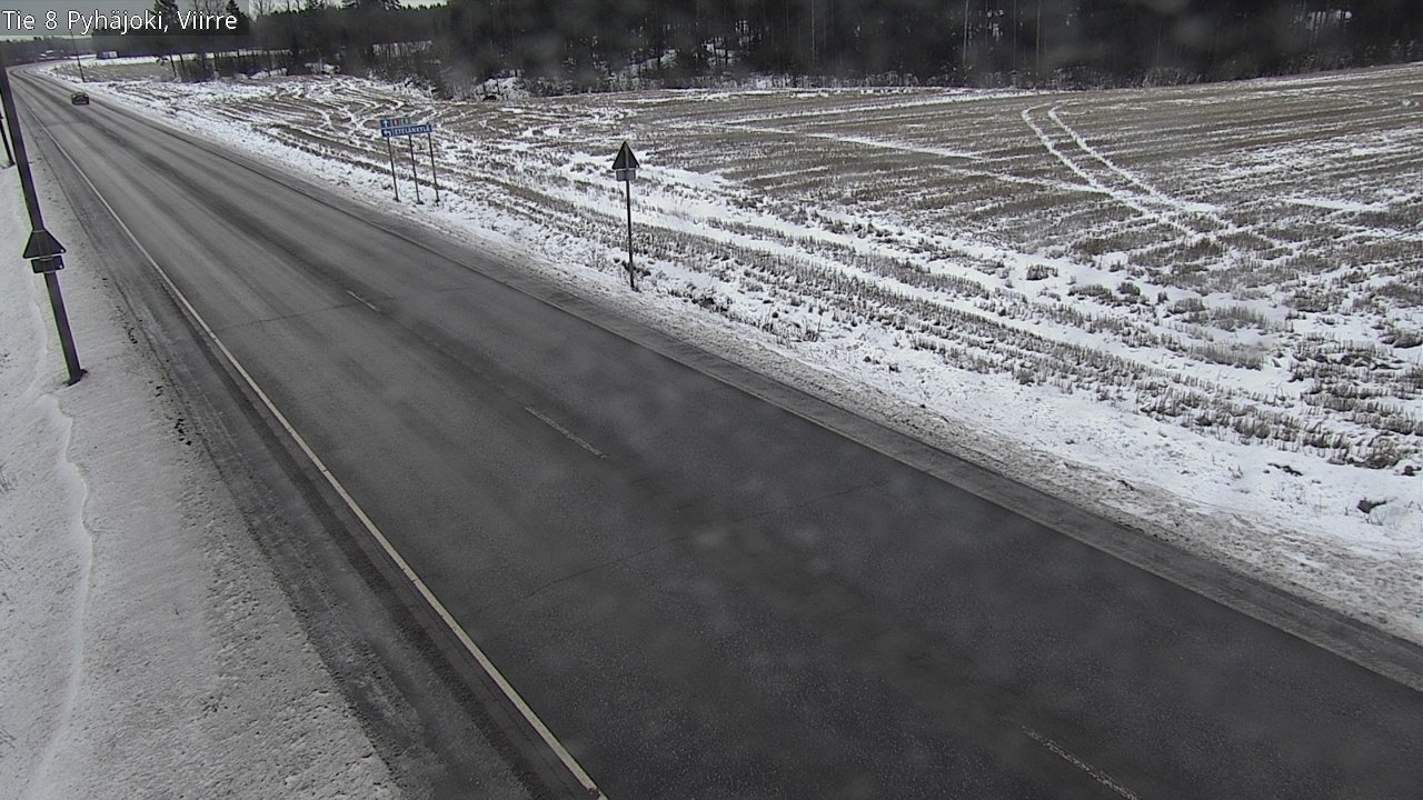 Weather Camera Image Väg 8 Pyhäjoki, Viirre, Pyhäjoki, Pohjois-Pohjanmaa