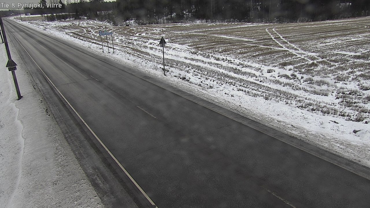 Weather Camera Image Väg 8 Pyhäjoki, Viirre, Pyhäjoki, Pohjois-Pohjanmaa