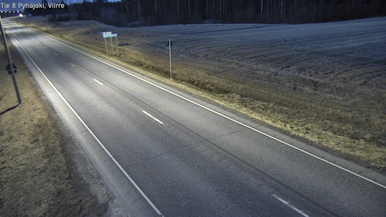 Weather Camera Image Väg 8 Pyhäjoki, Viirre, Pyhäjoki, Pohjois-Pohjanmaa