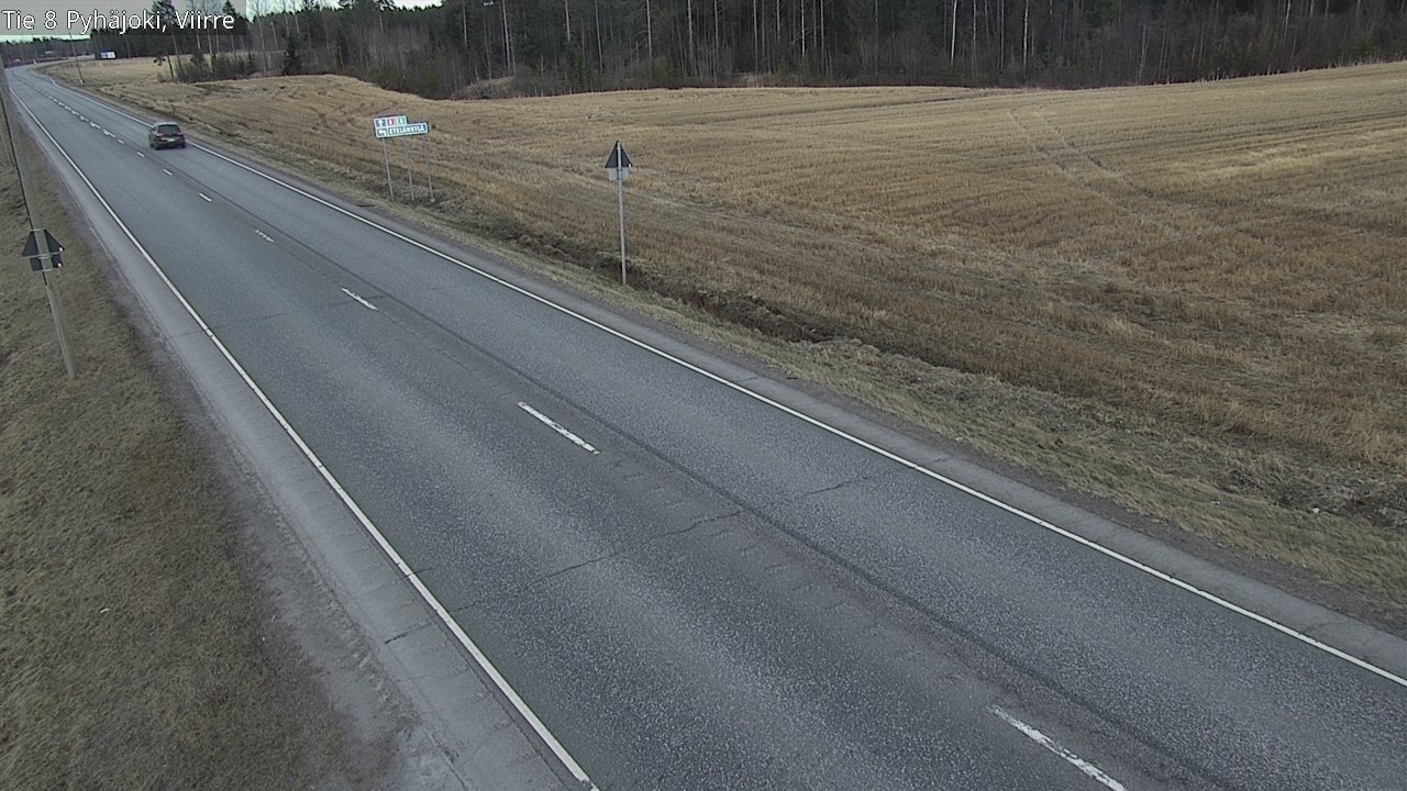 Weather Camera Image Väg 8 Pyhäjoki, Viirre, Pyhäjoki, Pohjois-Pohjanmaa