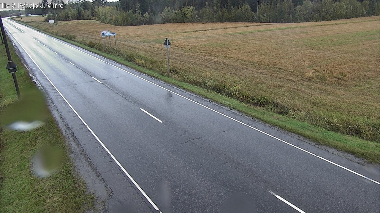 Weather Camera Image Road 8 Pyhäjoki, Viirre, Pyhäjoki, Pohjois-Pohjanmaa