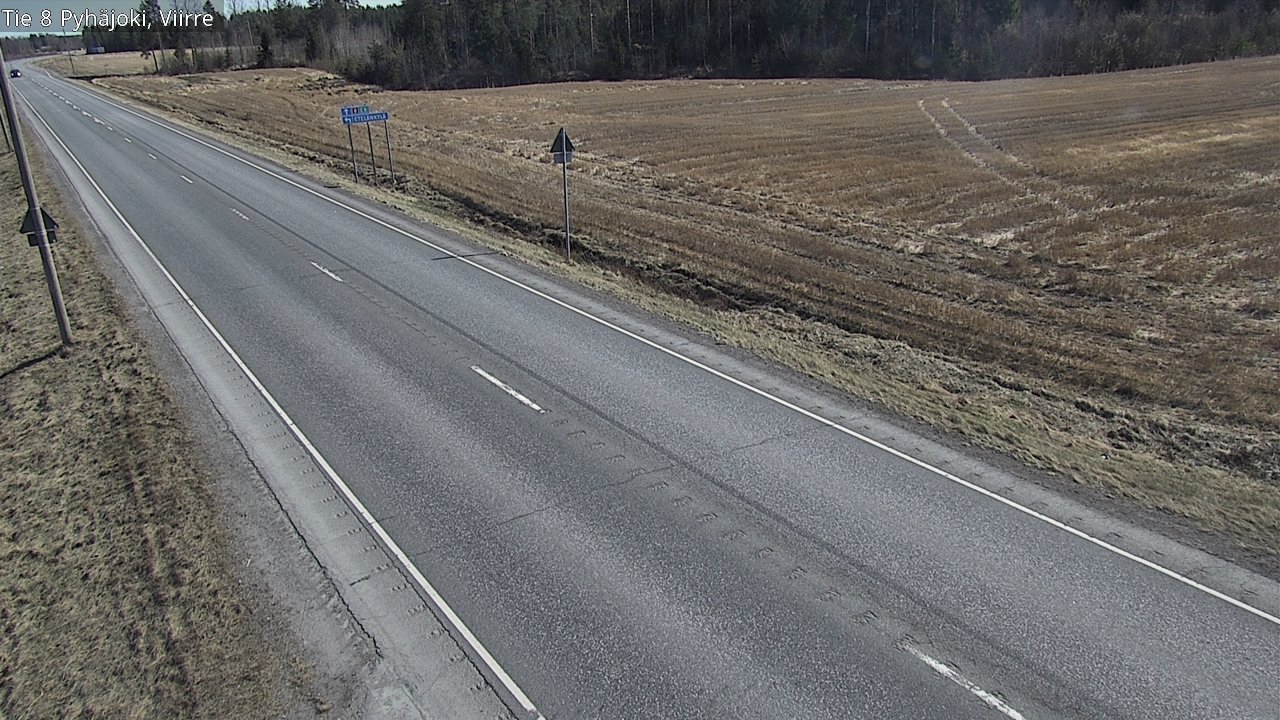 Weather Camera Image Väg 8 Pyhäjoki, Viirre, Pyhäjoki, Pohjois-Pohjanmaa