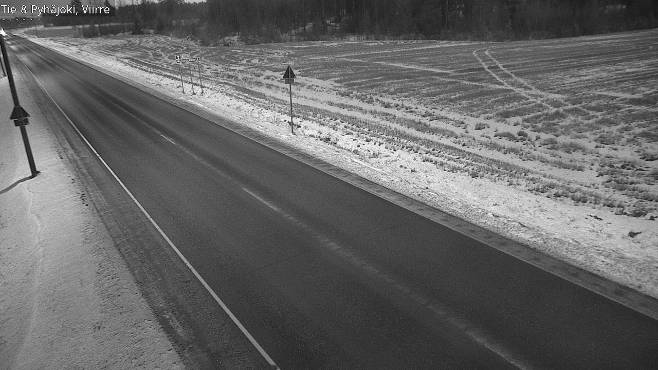Weather Camera Image Väg 8 Pyhäjoki, Viirre, Pyhäjoki, Pohjois-Pohjanmaa