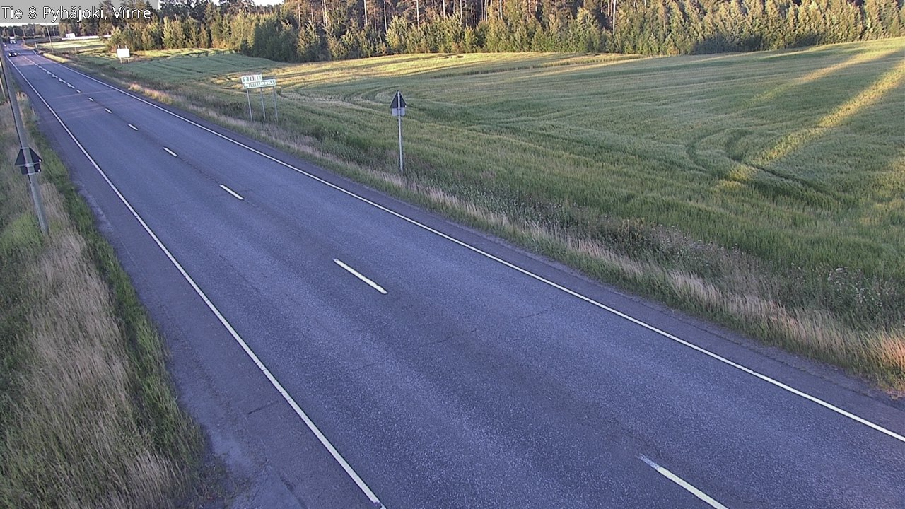 Kelikamerat Kuva Tie 8 Pyhäjoki, Viirre, Pyhäjoki, Pohjois-Pohjanmaa