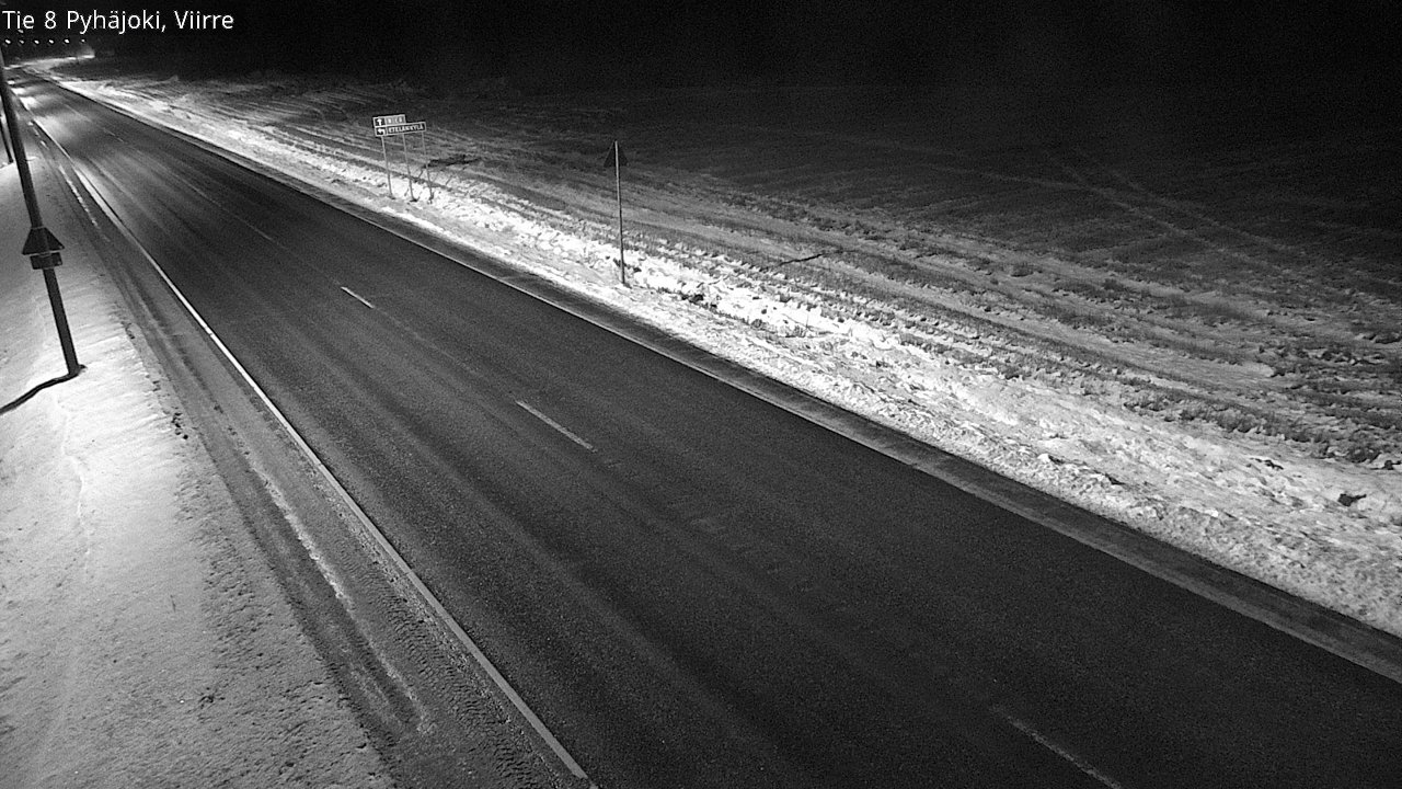 Weather Camera Image Väg 8 Pyhäjoki, Viirre, Pyhäjoki, Pohjois-Pohjanmaa