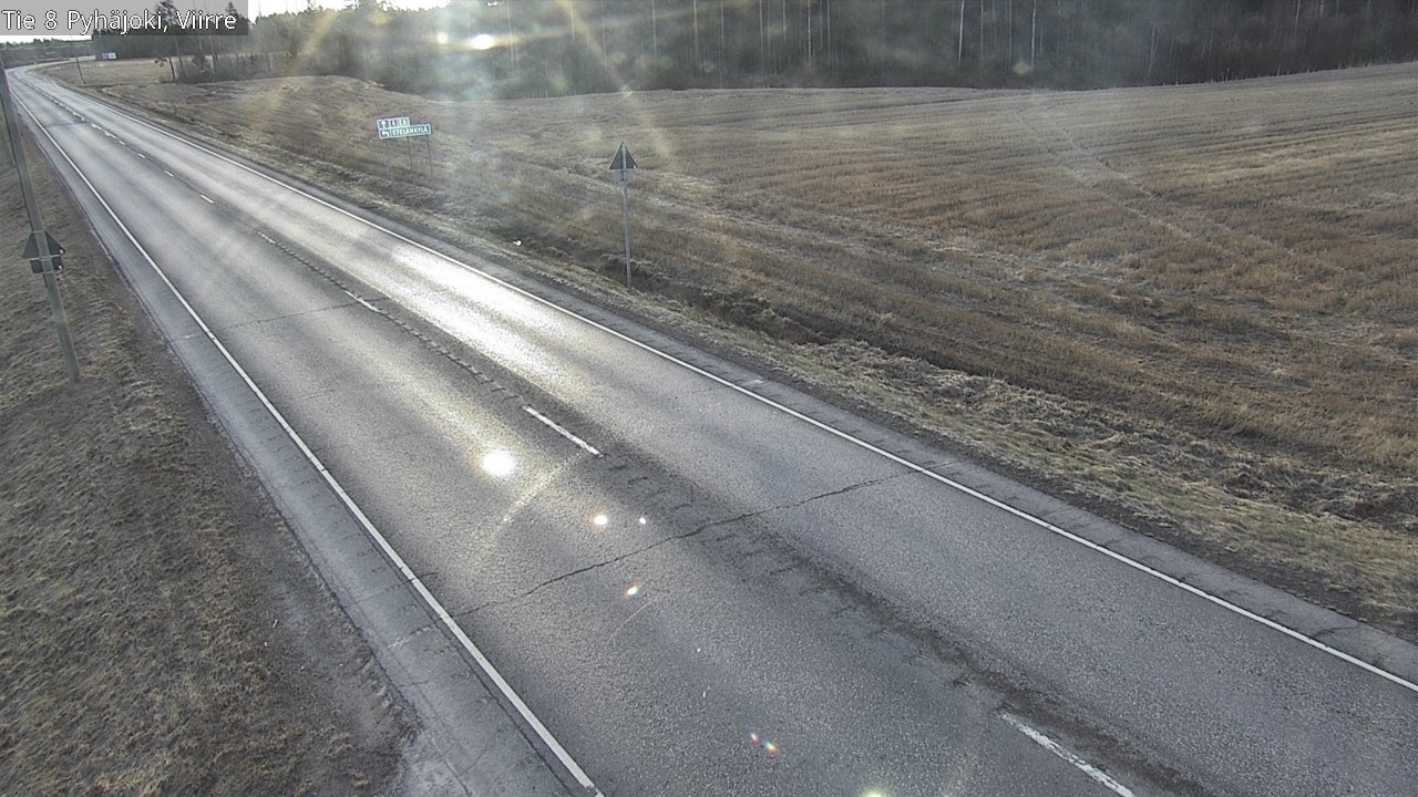 Weather Camera Image Väg 8 Pyhäjoki, Viirre, Pyhäjoki, Pohjois-Pohjanmaa
