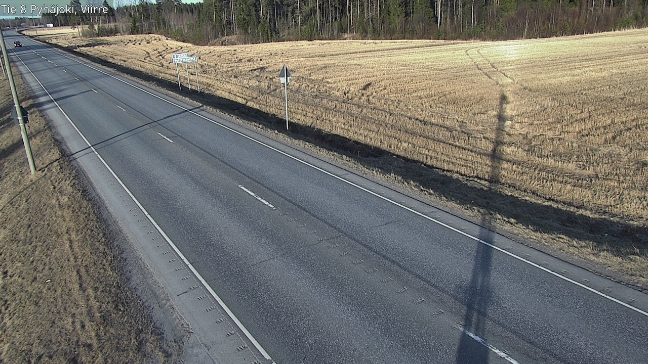 Weather Camera Image Väg 8 Pyhäjoki, Viirre, Pyhäjoki, Pohjois-Pohjanmaa