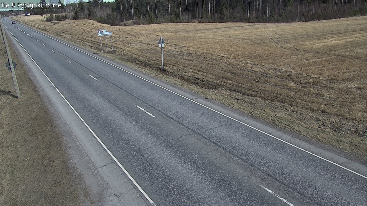 Weather Camera Image Väg 8 Pyhäjoki, Viirre, Pyhäjoki, Pohjois-Pohjanmaa
