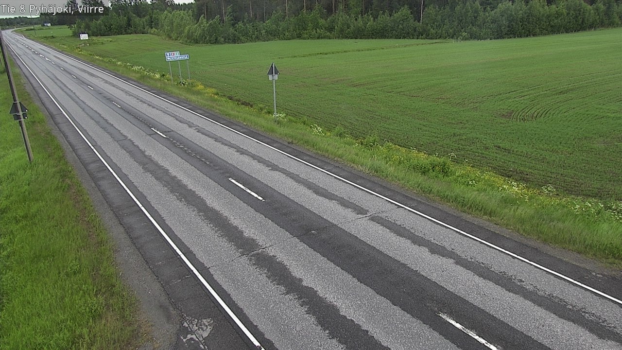 Weather Camera Image Road 8 Pyhäjoki, Viirre, Pyhäjoki, Pohjois-Pohjanmaa
