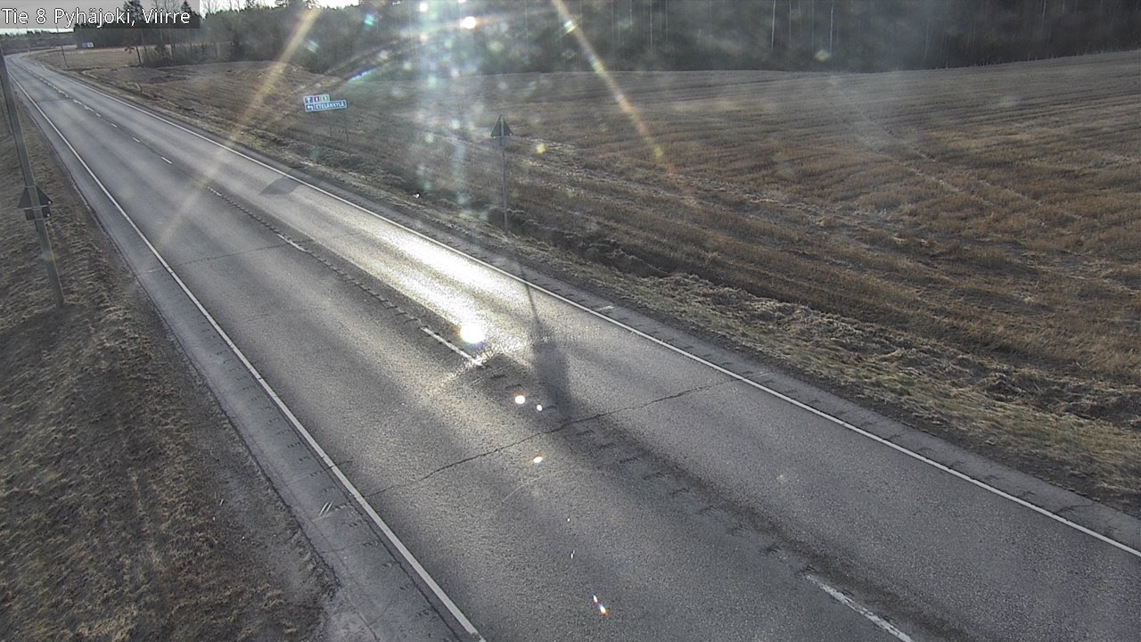 Weather Camera Image Väg 8 Pyhäjoki, Viirre, Pyhäjoki, Pohjois-Pohjanmaa