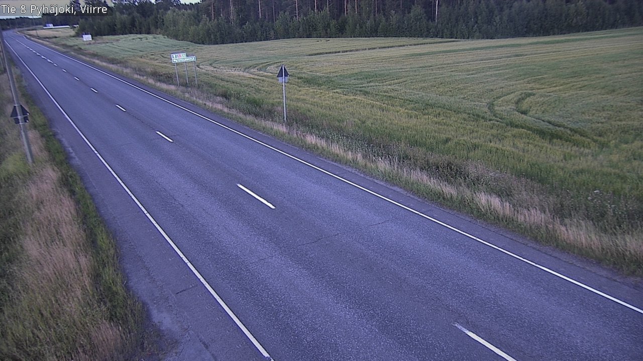 Kelikamerat Kuva Tie 8 Pyhäjoki, Viirre, Pyhäjoki, Pohjois-Pohjanmaa