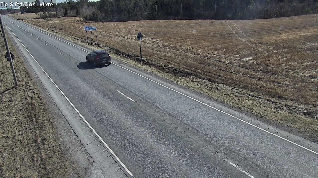 Weather Camera Image Väg 8 Pyhäjoki, Viirre, Pyhäjoki, Pohjois-Pohjanmaa