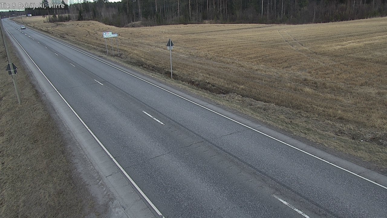 Weather Camera Image Väg 8 Pyhäjoki, Viirre, Pyhäjoki, Pohjois-Pohjanmaa