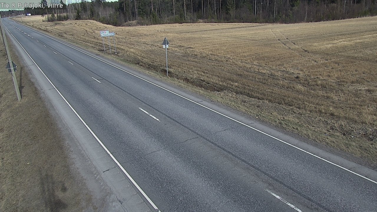 Weather Camera Image Väg 8 Pyhäjoki, Viirre, Pyhäjoki, Pohjois-Pohjanmaa