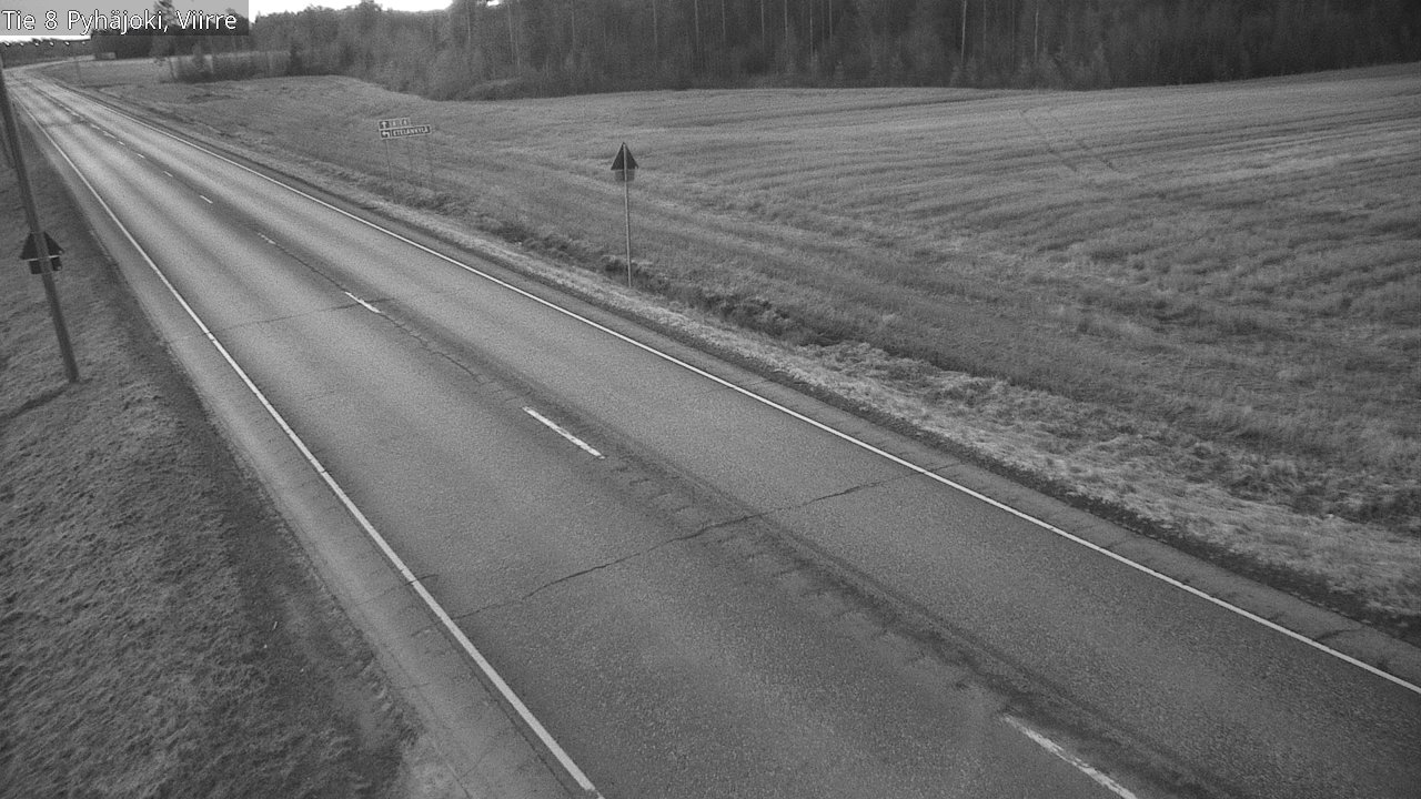 Weather Camera Image Väg 8 Pyhäjoki, Viirre, Pyhäjoki, Pohjois-Pohjanmaa