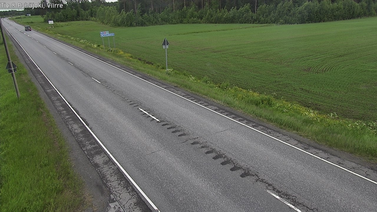 Weather Camera Image Väg 8 Pyhäjoki, Viirre, Pyhäjoki, Pohjois-Pohjanmaa