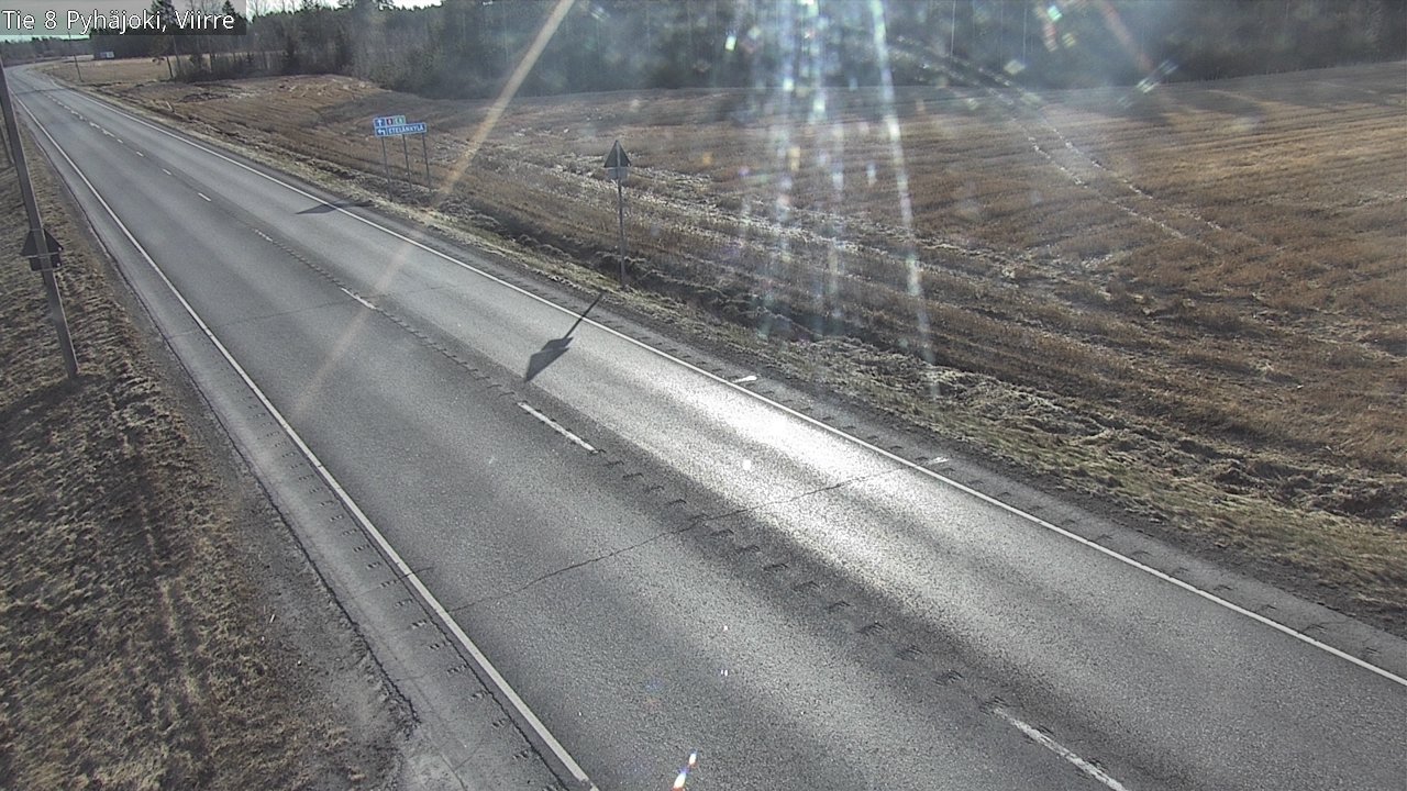 Weather Camera Image Väg 8 Pyhäjoki, Viirre, Pyhäjoki, Pohjois-Pohjanmaa