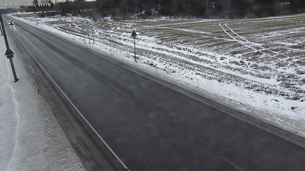 Weather Camera Image Väg 8 Pyhäjoki, Viirre, Pyhäjoki, Pohjois-Pohjanmaa