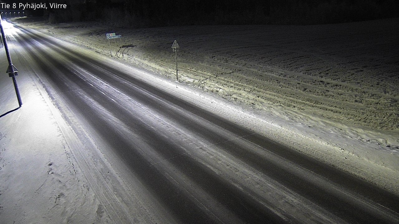Weather Camera Image Road 8 Pyhäjoki, Viirre, Pyhäjoki, Pohjois-Pohjanmaa