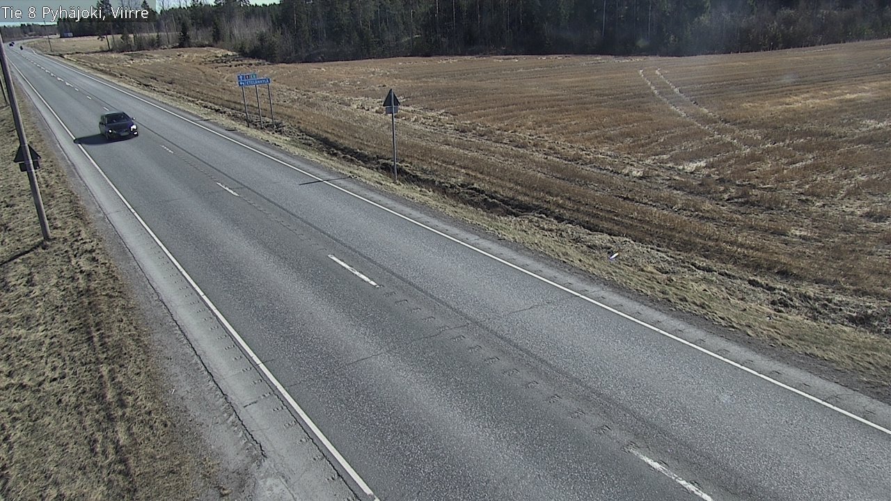 Weather Camera Image Väg 8 Pyhäjoki, Viirre, Pyhäjoki, Pohjois-Pohjanmaa
