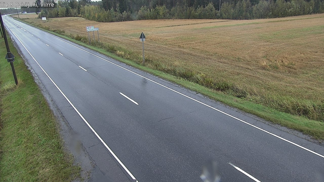 Weather Camera Image Road 8 Pyhäjoki, Viirre, Pyhäjoki, Pohjois-Pohjanmaa