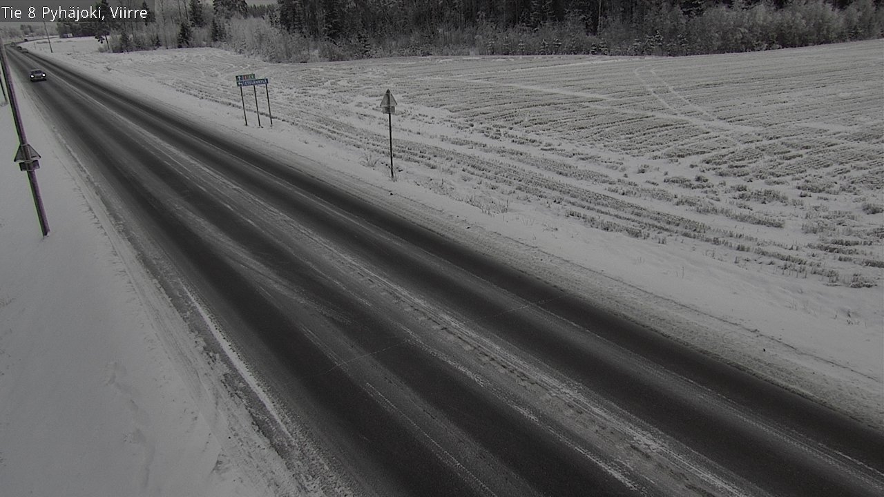 Weather Camera Image Road 8 Pyhäjoki, Viirre, Pyhäjoki, Pohjois-Pohjanmaa
