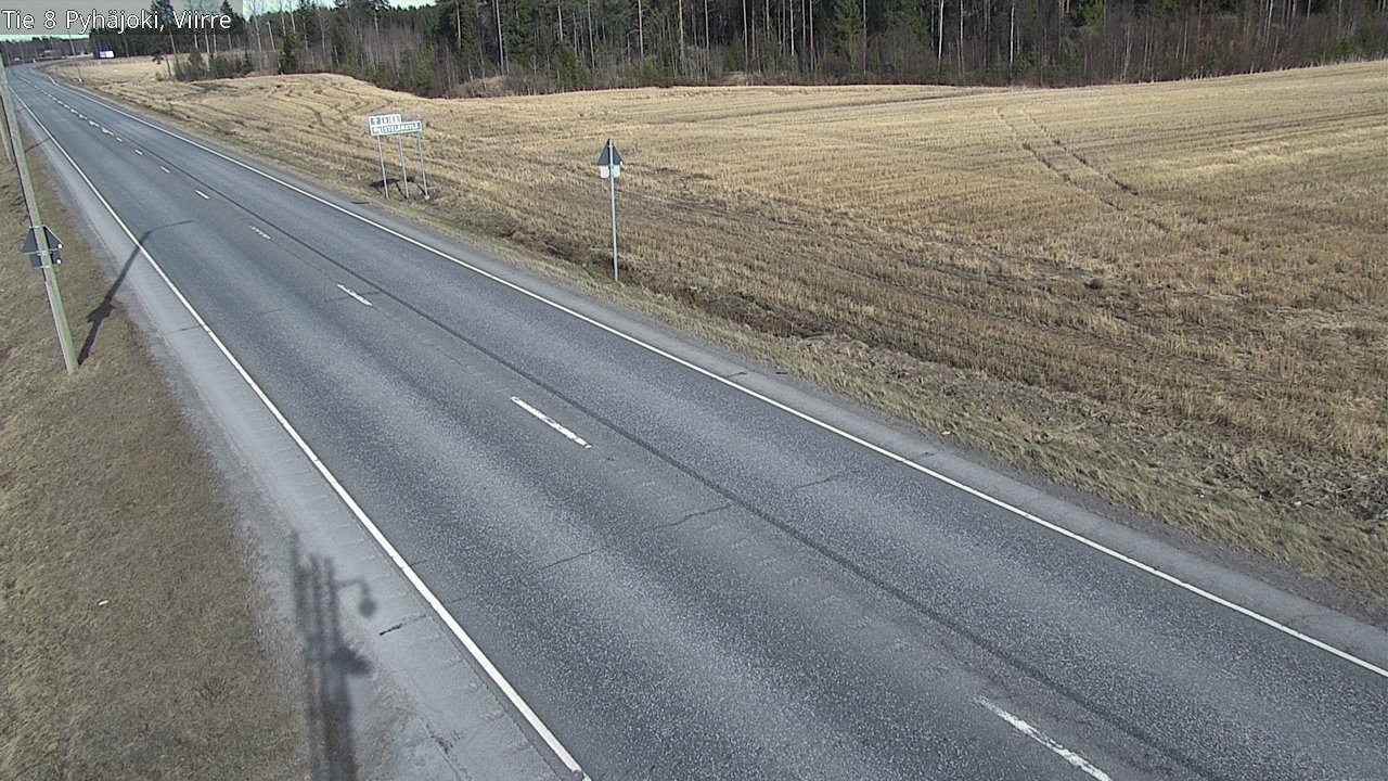 Weather Camera Image Väg 8 Pyhäjoki, Viirre, Pyhäjoki, Pohjois-Pohjanmaa