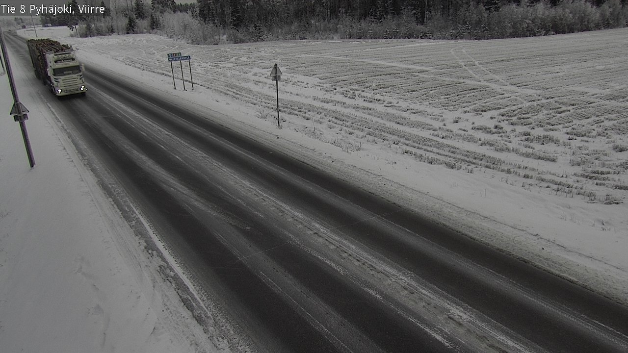 Weather Camera Image Road 8 Pyhäjoki, Viirre, Pyhäjoki, Pohjois-Pohjanmaa