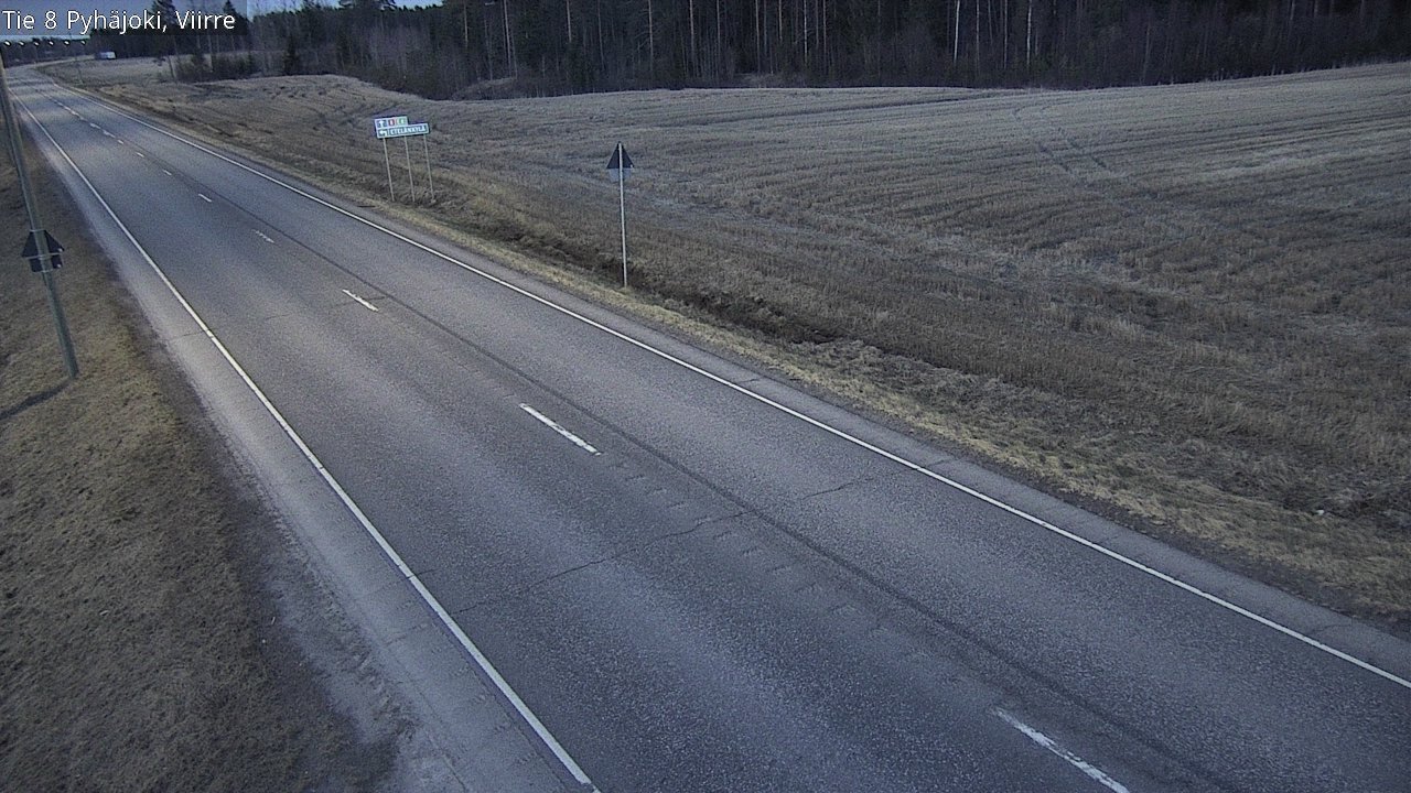 Weather Camera Image Väg 8 Pyhäjoki, Viirre, Pyhäjoki, Pohjois-Pohjanmaa