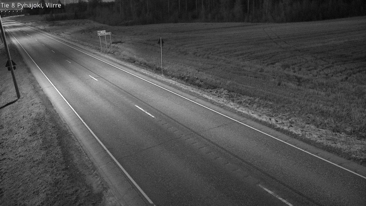 Weather Camera Image Väg 8 Pyhäjoki, Viirre, Pyhäjoki, Pohjois-Pohjanmaa