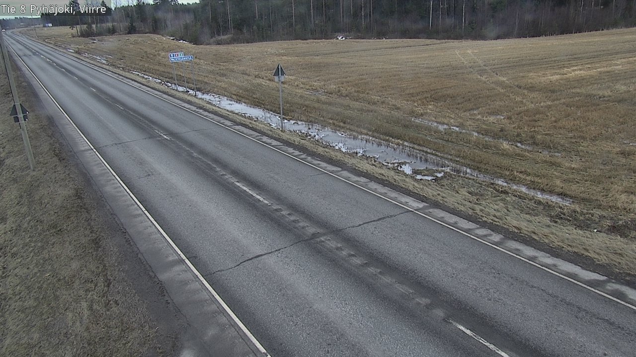 Weather Camera Image Väg 8 Pyhäjoki, Viirre, Pyhäjoki, Pohjois-Pohjanmaa