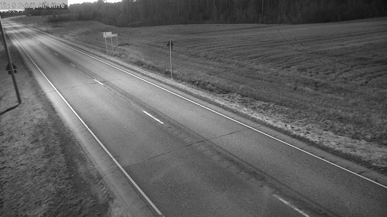 Weather Camera Image Väg 8 Pyhäjoki, Viirre, Pyhäjoki, Pohjois-Pohjanmaa