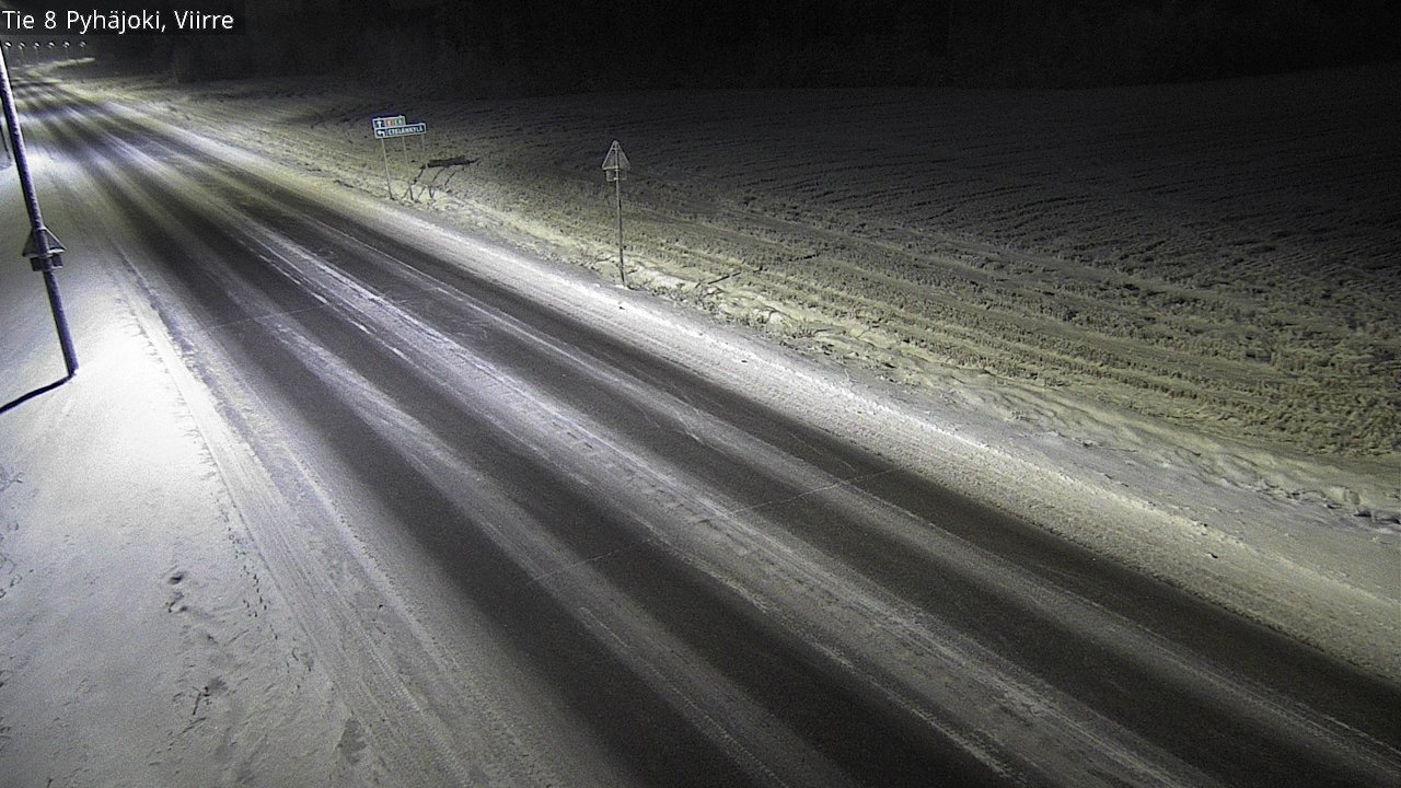 Weather Camera Image Road 8 Pyhäjoki, Viirre, Pyhäjoki, Pohjois-Pohjanmaa