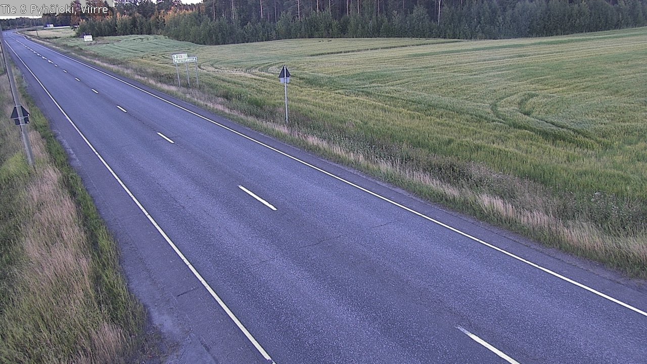 Kelikamerat Kuva Tie 8 Pyhäjoki, Viirre, Pyhäjoki, Pohjois-Pohjanmaa