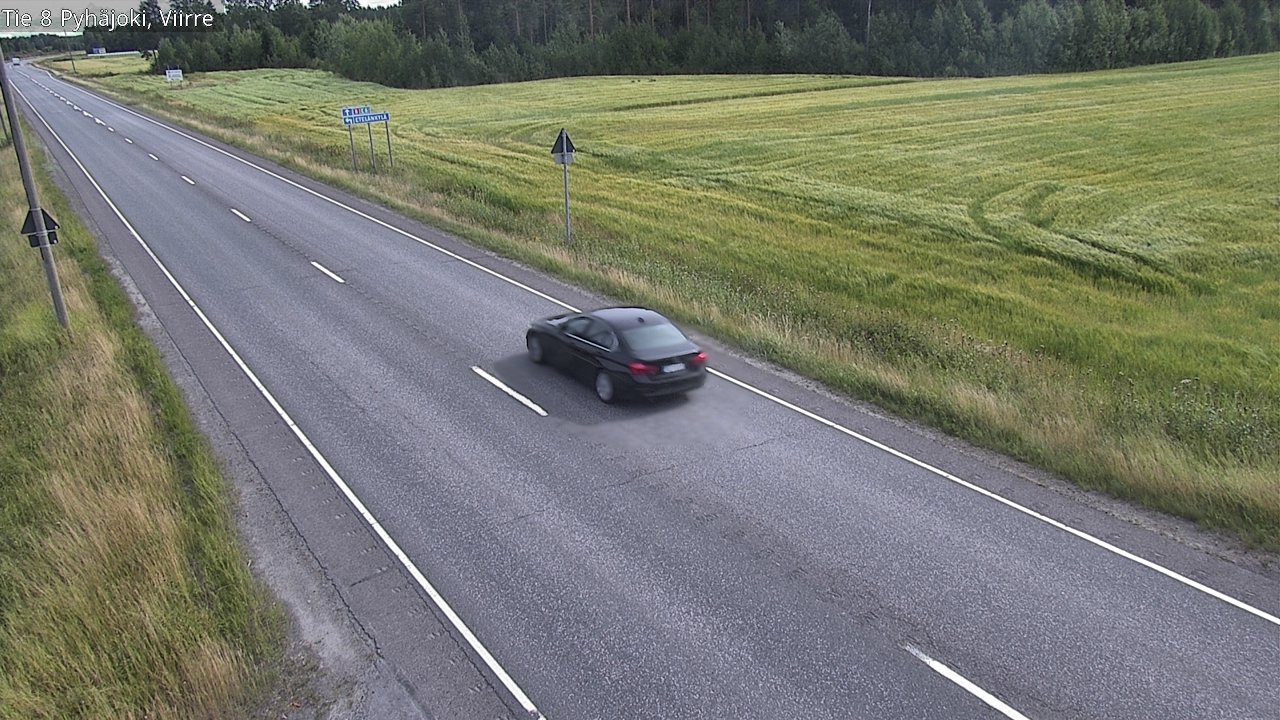 Weather Camera Image Road 8 Pyhäjoki, Viirre, Pyhäjoki, Pohjois-Pohjanmaa