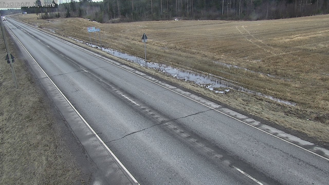 Weather Camera Image Väg 8 Pyhäjoki, Viirre, Pyhäjoki, Pohjois-Pohjanmaa