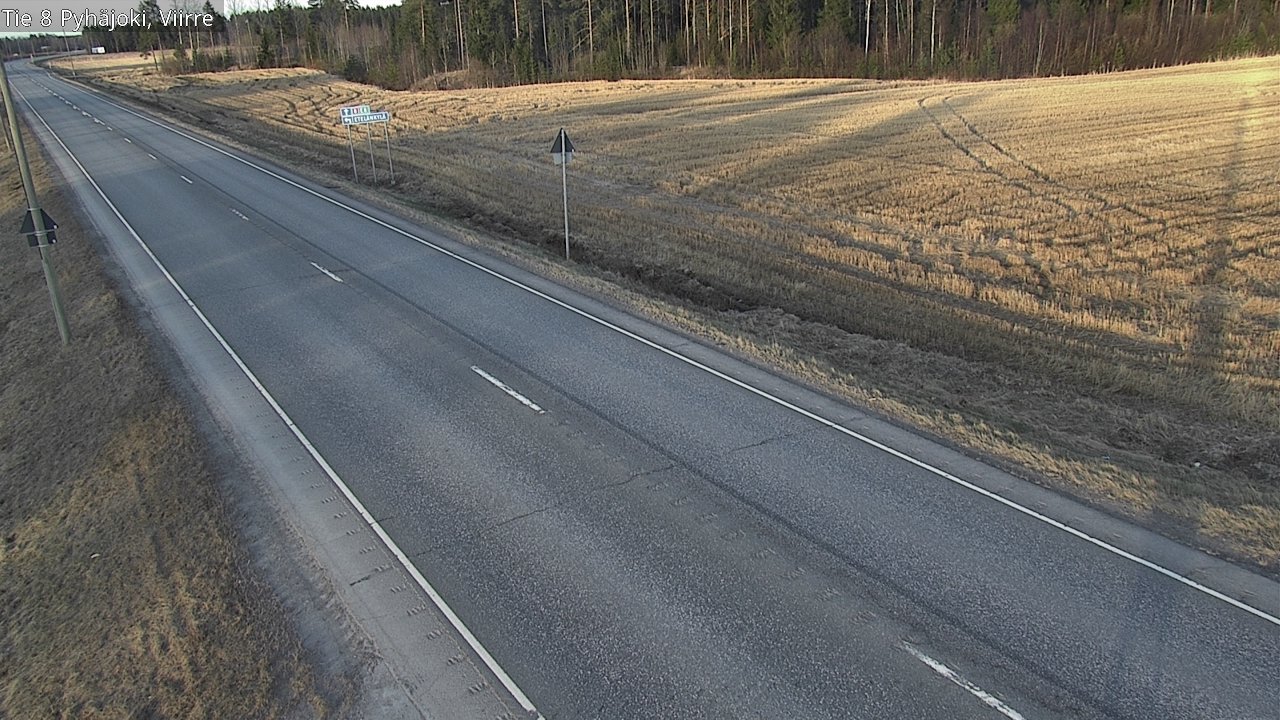 Weather Camera Image Väg 8 Pyhäjoki, Viirre, Pyhäjoki, Pohjois-Pohjanmaa