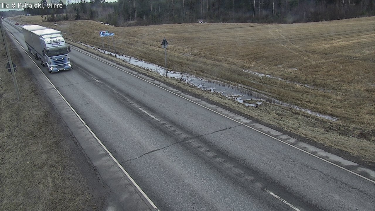 Weather Camera Image Väg 8 Pyhäjoki, Viirre, Pyhäjoki, Pohjois-Pohjanmaa