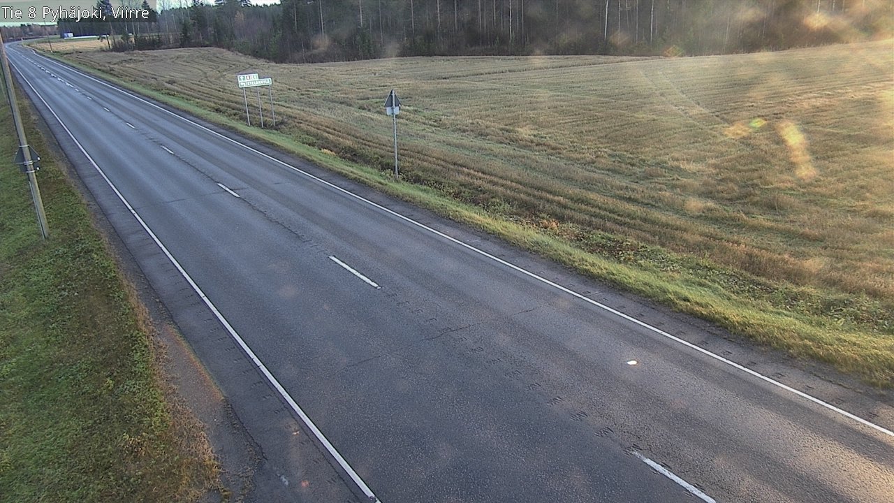 Kelikamerat Kuva Tie 8 Pyhäjoki, Viirre, Pyhäjoki, Pohjois-Pohjanmaa
