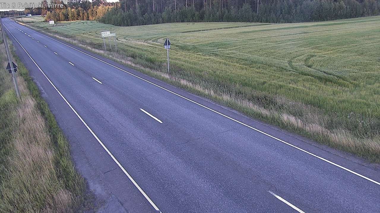 Kelikamerat Kuva Tie 8 Pyhäjoki, Viirre, Pyhäjoki, Pohjois-Pohjanmaa