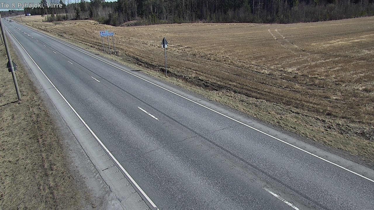 Weather Camera Image Väg 8 Pyhäjoki, Viirre, Pyhäjoki, Pohjois-Pohjanmaa