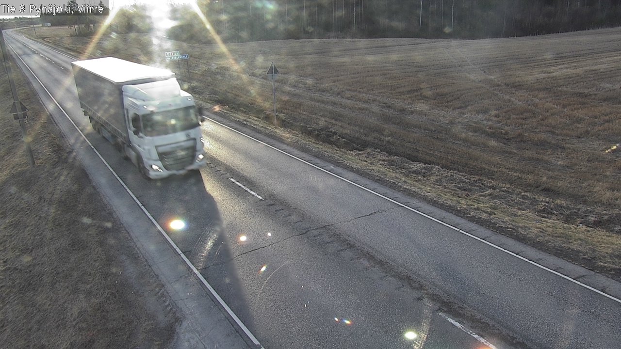 Weather Camera Image Väg 8 Pyhäjoki, Viirre, Pyhäjoki, Pohjois-Pohjanmaa