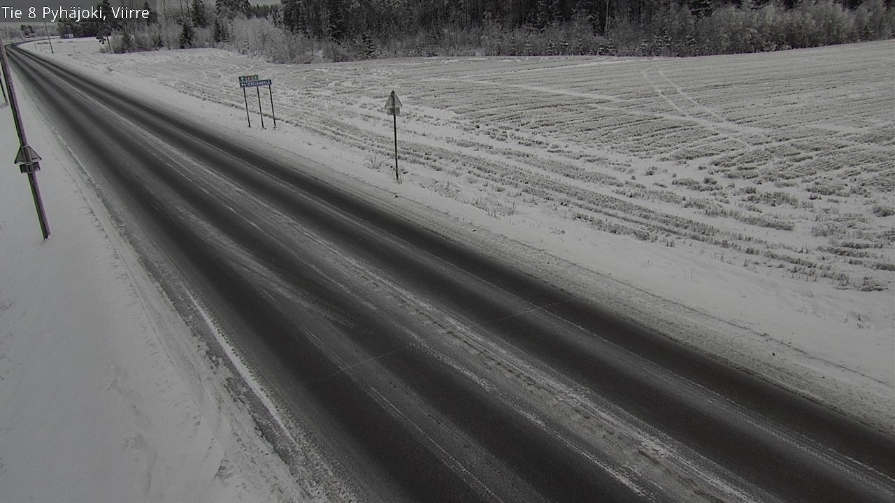 Weather Camera Image Road 8 Pyhäjoki, Viirre, Pyhäjoki, Pohjois-Pohjanmaa