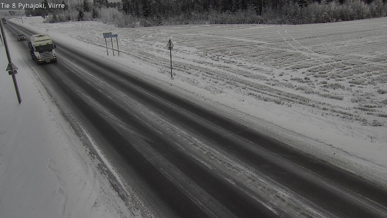 Weather Camera Image Road 8 Pyhäjoki, Viirre, Pyhäjoki, Pohjois-Pohjanmaa