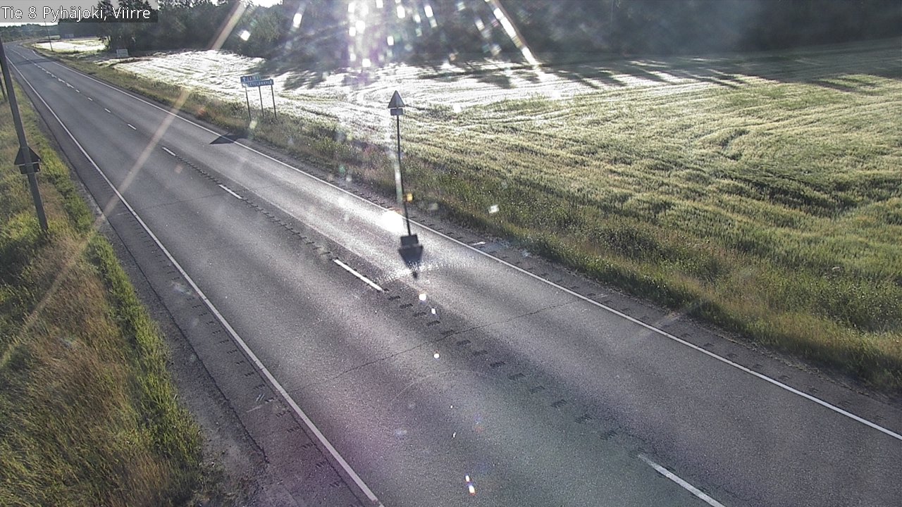 Weather Camera Image Road 8 Pyhäjoki, Viirre, Pyhäjoki, Pohjois-Pohjanmaa