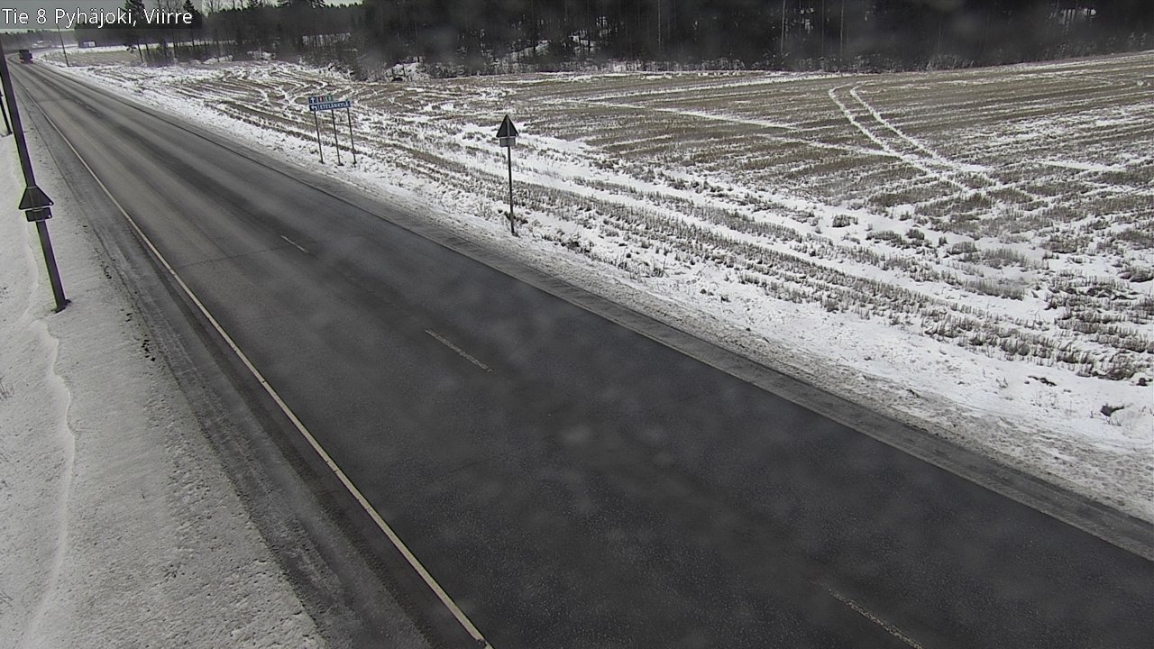 Weather Camera Image Väg 8 Pyhäjoki, Viirre, Pyhäjoki, Pohjois-Pohjanmaa